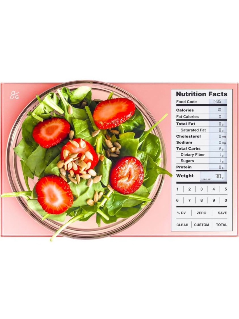 Pink Digital Kitchen Food Scale with Nutritional Display new